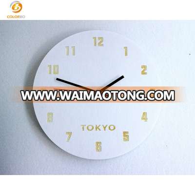 simply felt polyester world wall clock for residentiald